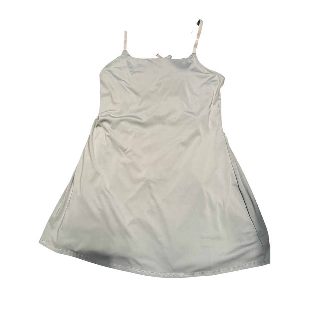 Danskin Womens Sage Green Active Dress Built-in Shorts Shelf Bra Large